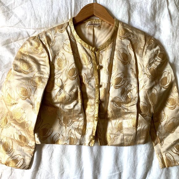 gold cropped jacket